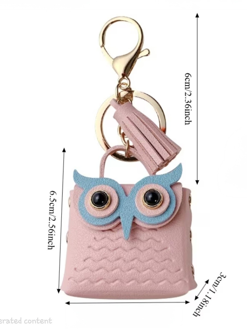 Cute Owl Tassel Keychain Bag Charm - Pink & Blue 🦉